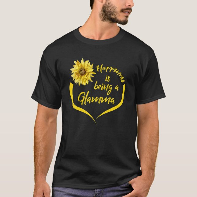 Glamma Gift: Happiness Is Being A Glamma T-Shirt (Front)