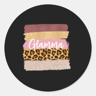 Glamma Glam Ma Nana Leopard Classic Round Sticker