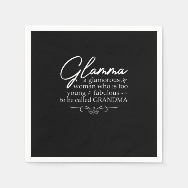 Glamma glamourous woman napkin (Front)
