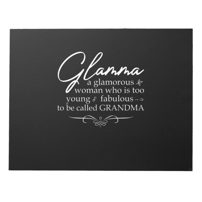 Glamma glamourous woman notepad (Front)
