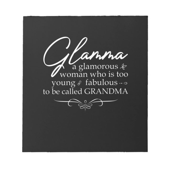 Glamma glamourous woman notepad (Front)