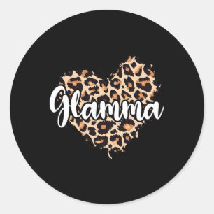 Glamma Leopard Classic Round Sticker