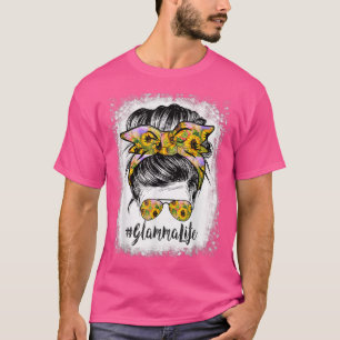 Glamma Life Bleached  Glamma Life Sunflower Messy  T-Shirt