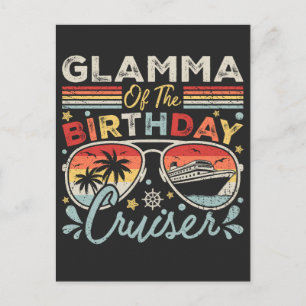 Glamma of the Birthday Cruiser Vacation Postcard