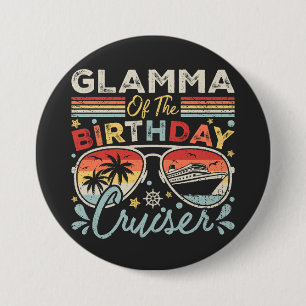Glamma of the Birthday Cruiser Vacation Round 7.5 Cm Round Badge