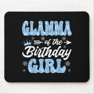 Glamma Of The Birthday Girl Snowflakes Winter Chri Mouse Mat