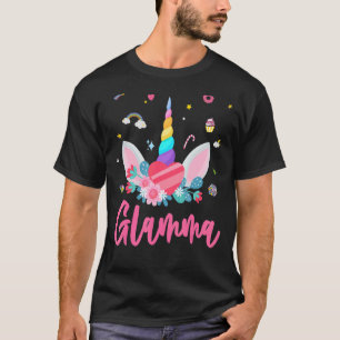 Glamma Of The Birthday Girl Unicorn Theme Magic Un T-Shirt