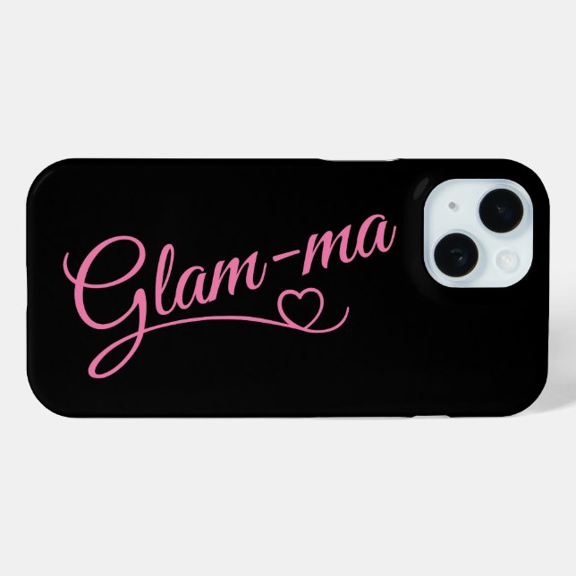 Glamma pink on black Case-Mate iPhone case (Back (Horizontal))