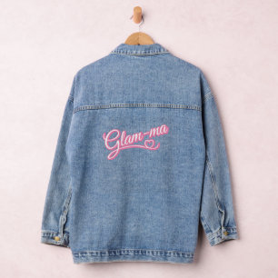 Glamma pink/white Denim Jacket
