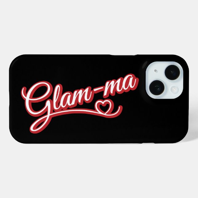 Glamma red/white on black Case-Mate iPhone case (Back (Horizontal))