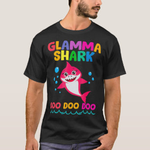 Glamma Shark Gift Cute Baby Shark Funny Baby Mommy T-Shirt