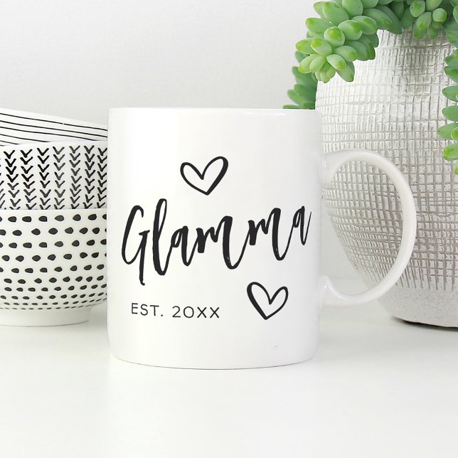 Glamma Year Established Grandma Coffee Mug (Creator Uploaded)