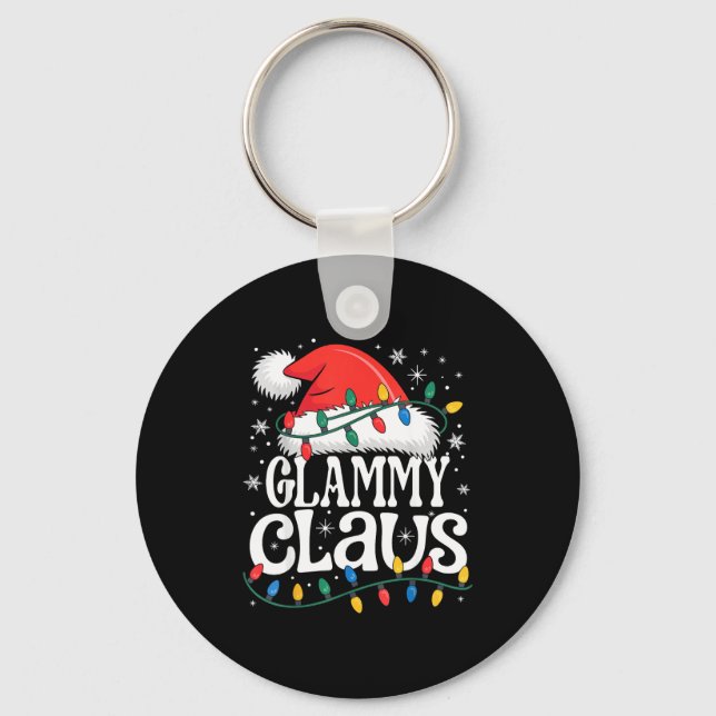 Glammy Claus Funny Xmas Christmas Grandma Holiday  Key Ring (Front)