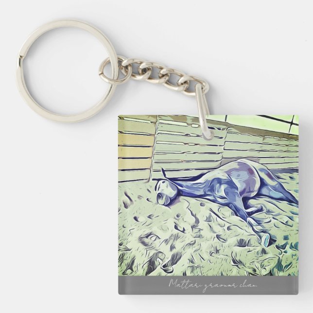 Glamor-Chan Illustrated Acrylic Key Ring (Front)