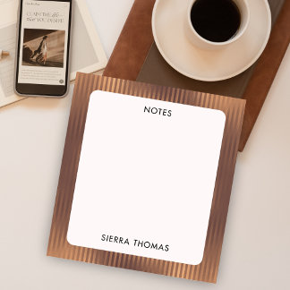 Glamor Gold Striped Notepad