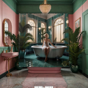 Glamorous 1920s vibes shower curtain