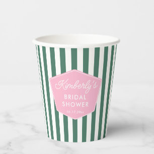 Glamorous 1950s Cabana Pool Party Bridal Shower Paper Cups
