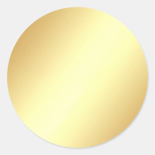 Glamorous Faux Gold Blank Elegant Template Classic Round Sticker