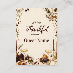 Glamorous Girls’ Night Friendsgiving Place Card