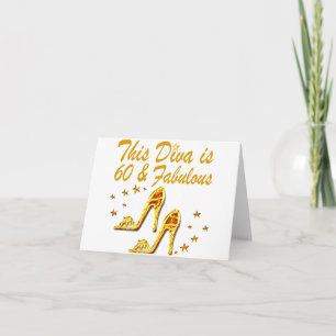 GLAMOROUS GOLD 60TH BIRTHDAY CARD