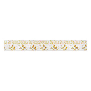 GLAMOROUS GOLD 60TH BIRTHDAY GROSGRAIN RIBBON