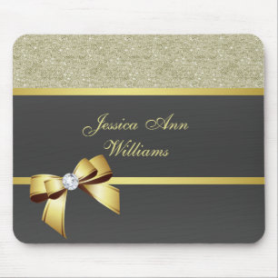 Glamorous Gold & Black  Mouse Mat