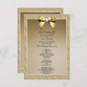 Glamorous Gold & Stylish Gem Wedding Program