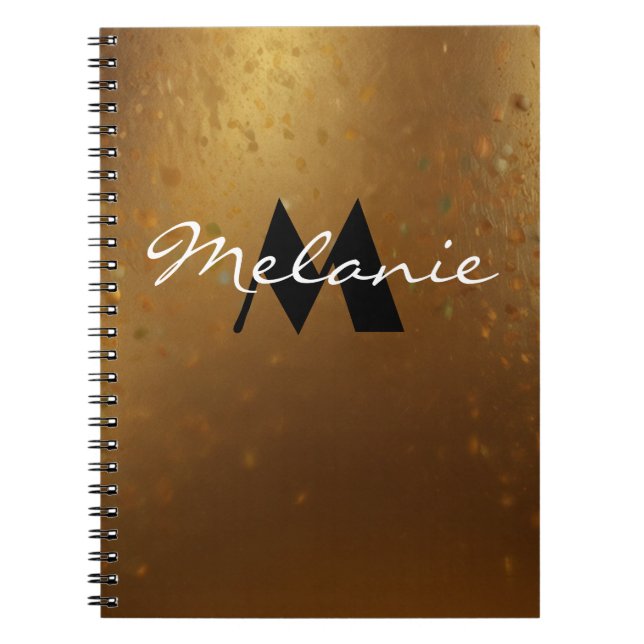 Glamorous Monogram Notebook for Her (Front)