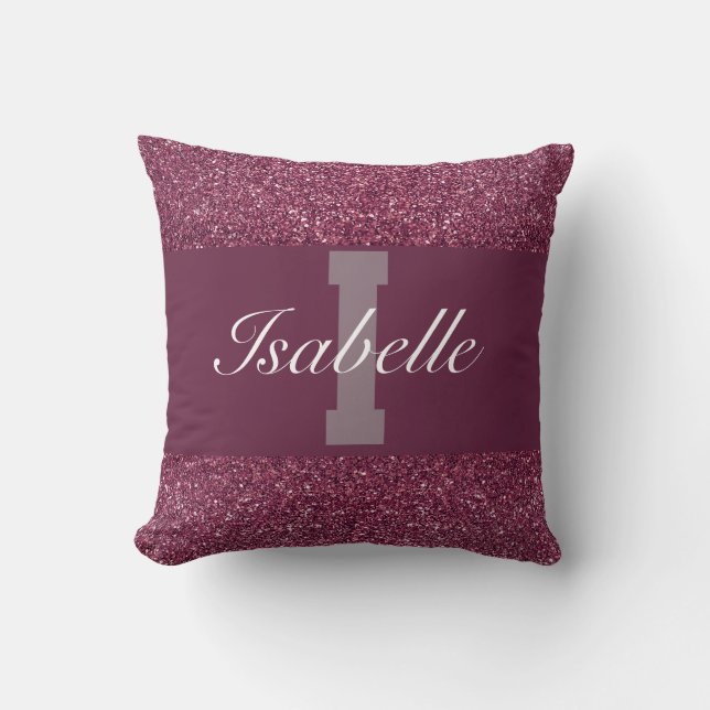 Glamorous personalised name pillow (Front)