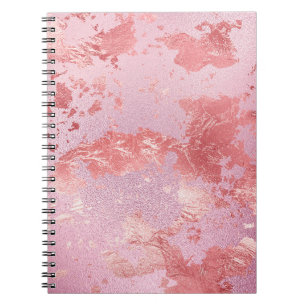 Glamorous Pink Sparkly Metallic Foil Notebook