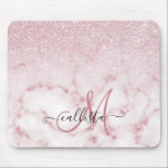 Glamorous Pink White Glitter Marble Gradient Ombre Mouse Mat<br><div class="desc">This elegant and girly design perfect for the trendy and stylish fashionista. It features a faux printed pink sparkly glitter ombre gradient on top of a pink and white marble stone pattern background. It's glamorous, chic, luxurious, modern, and classy. ***IMPORTANT DESIGN NOTE: For any custom design request such as matching...</div>