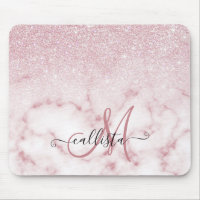Glamorous Pink White Glitter Marble Gradient Ombre