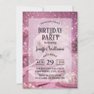 Glamorous Princess Cat Using Telephone Invitation