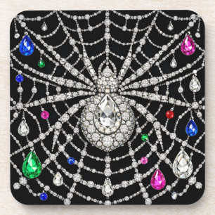 Glamorous Spider Bejewelled Diamond design  Coaster