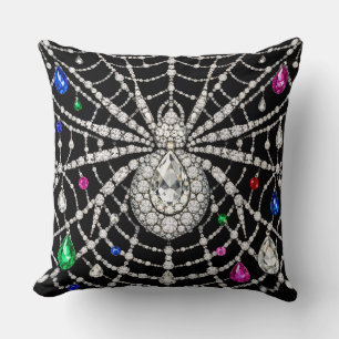 Glamorous Spider Bejewelled Diamond design Cushion