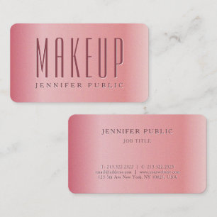 Glamorous Template Rose Gold Luxury Makeup Artist Business Card