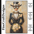 Glamorous Victorian Bride & Flowers R8 Decoupage