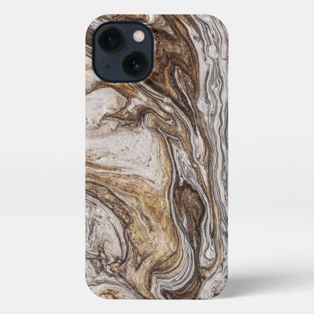 glamour 001 liquid brown colours iPhone case (Back)