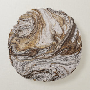 glamour 001 liquid brown colours round cushion