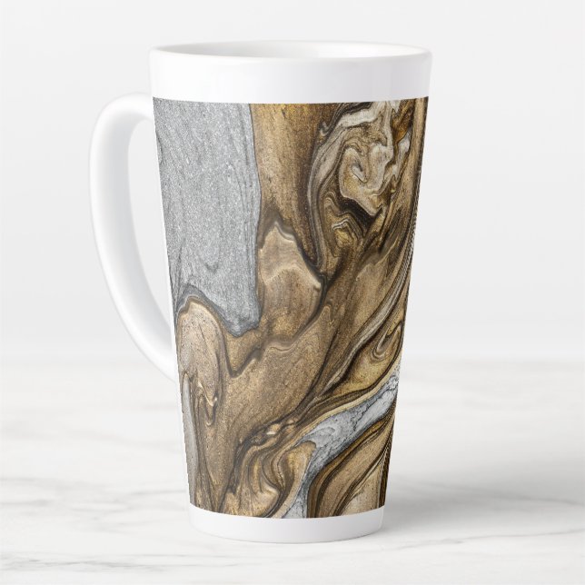 glamour 002 liquid brown colours latte mug (Left Angle)
