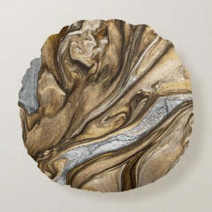 glamour 002 liquid brown colours round cushion