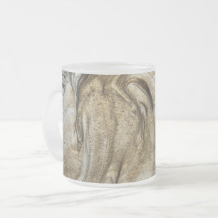 glamour 003 liquid brown colours frosted glass coffee mug