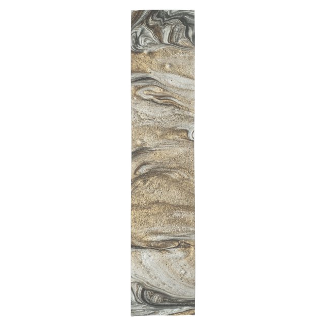 glamour 003 liquid brown colours short table runne runner (Front)
