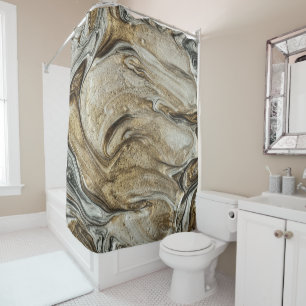 glamour 003 liquid brown colours shower curtain