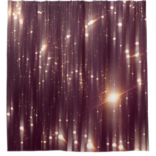 Glamour abstract pink lights with glitter shower curtain