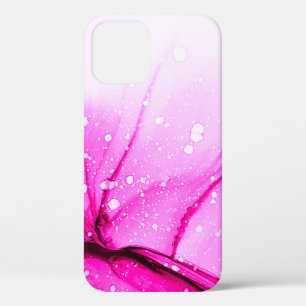 Glamour Alcohol Ink. Red Soft Canvas. Pink Mixed P iPhone 12 Case