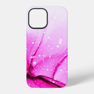 Glamour Alcohol Ink. Red Soft Canvas. Pink Mixed P iPhone 12 Case