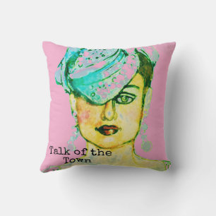  Glamour Art Paris High Fashion Model  Cushion