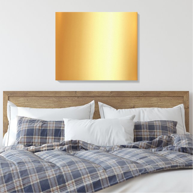 Glamour Blank Gold Background for Your Image Photo Canvas Print (Insitu(Bedroom))