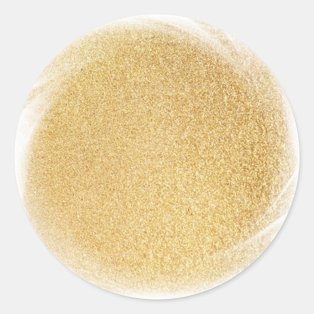 Glamour Blank Template Elegant Faux Gold Glitter Classic Round Sticker (Front)
